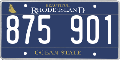 RI license plate 875901