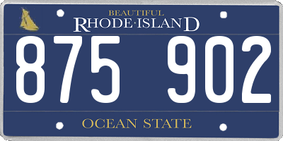 RI license plate 875902
