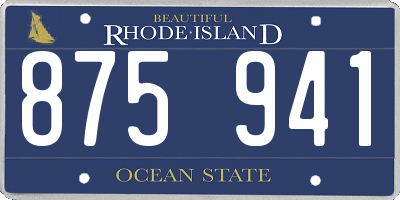 RI license plate 875941