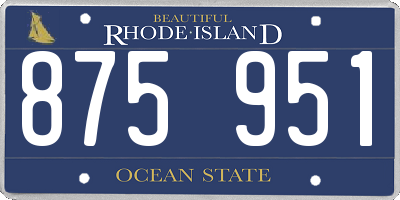 RI license plate 875951
