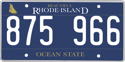RI license plate 875966