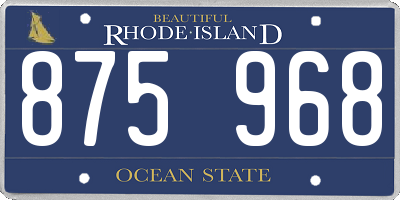 RI license plate 875968
