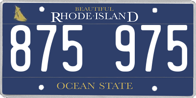 RI license plate 875975