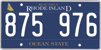 RI license plate 875976