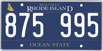 RI license plate 875995
