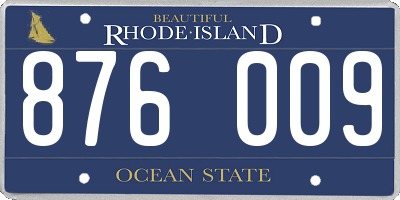 RI license plate 876009