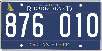 RI license plate 876010