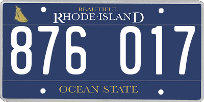 RI license plate 876017