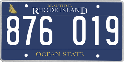 RI license plate 876019