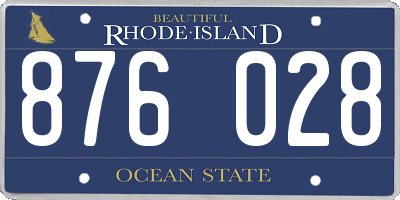 RI license plate 876028