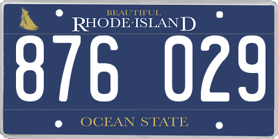 RI license plate 876029
