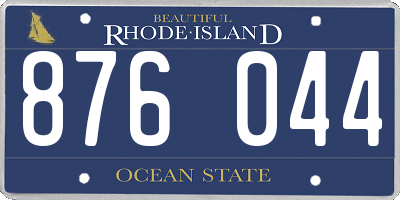 RI license plate 876044