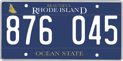 RI license plate 876045