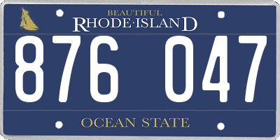 RI license plate 876047