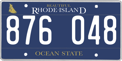 RI license plate 876048