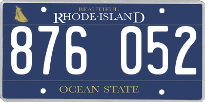 RI license plate 876052