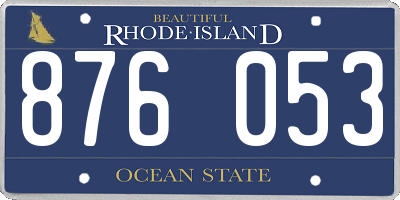 RI license plate 876053