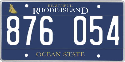 RI license plate 876054