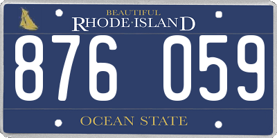 RI license plate 876059