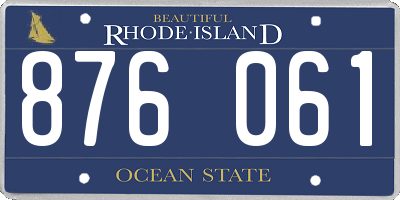 RI license plate 876061