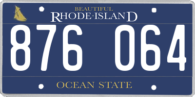 RI license plate 876064