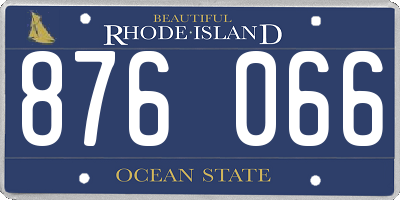 RI license plate 876066