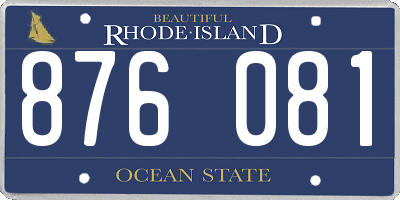 RI license plate 876081