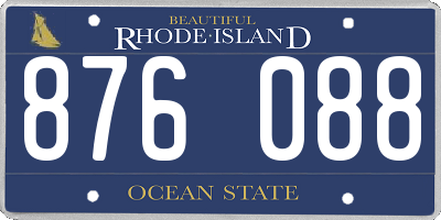 RI license plate 876088