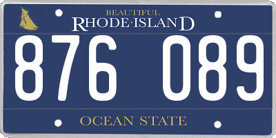 RI license plate 876089