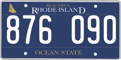 RI license plate 876090
