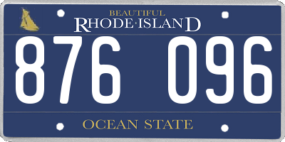 RI license plate 876096