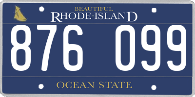 RI license plate 876099