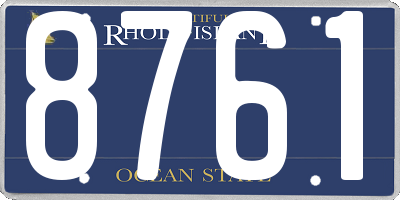 RI license plate 8761