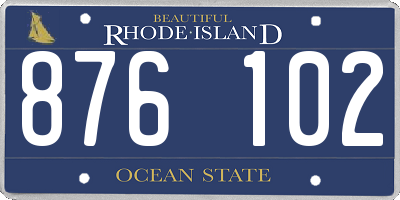 RI license plate 876102