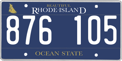 RI license plate 876105
