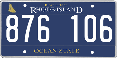 RI license plate 876106