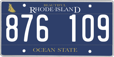 RI license plate 876109