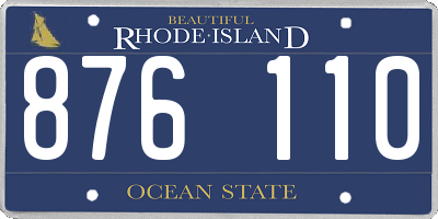 RI license plate 876110