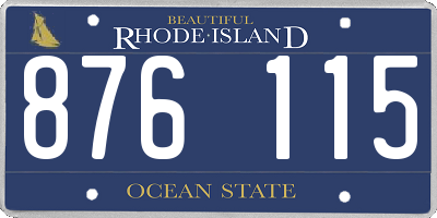 RI license plate 876115