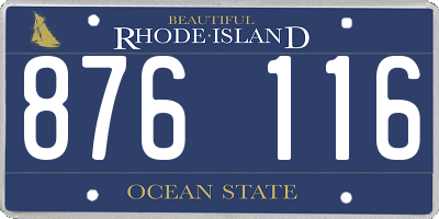 RI license plate 876116