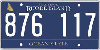 RI license plate 876117