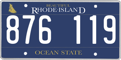 RI license plate 876119