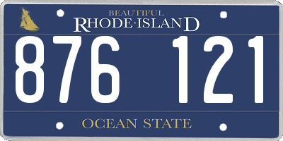 RI license plate 876121