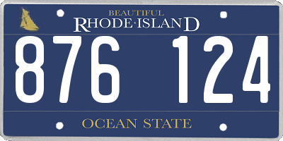 RI license plate 876124