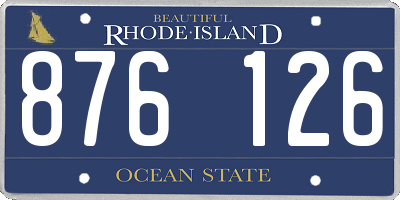 RI license plate 876126