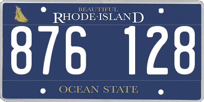 RI license plate 876128