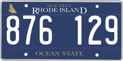 RI license plate 876129