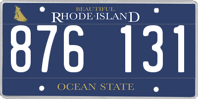 RI license plate 876131