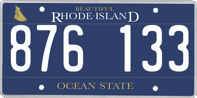 RI license plate 876133