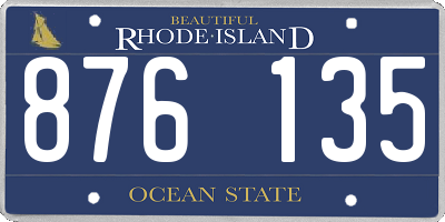 RI license plate 876135